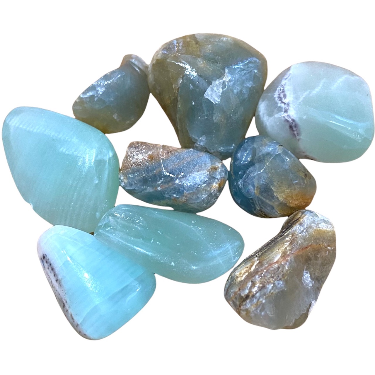 Calcite - Lemurian Aquatine - Tumblestone